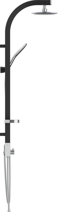 Produktbild Schütte Regendusche Bad MADAGASKAR Überkopfbrause-Set Schwarz matt Chrom Duschsystem Regenbrause 60060