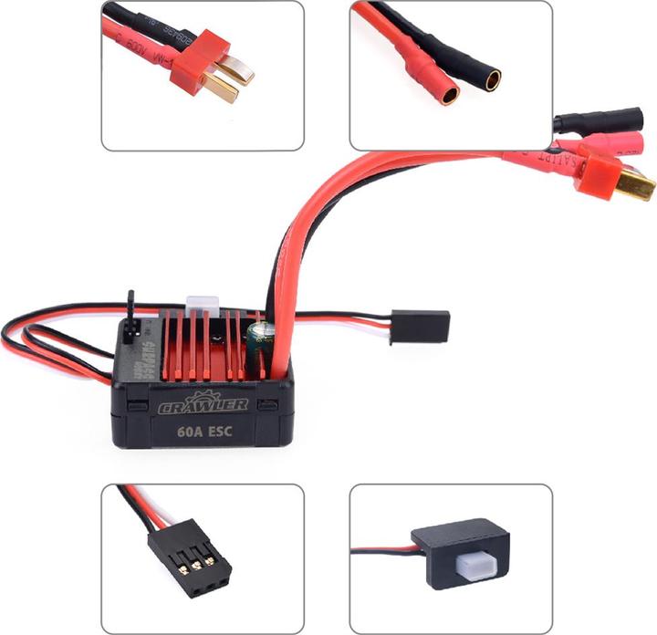 Actual product image Surpass Hobby Combo Crawler 1:10 540 Brushed Motor 16T 5-slot (13700RPM) mit 60A ESC