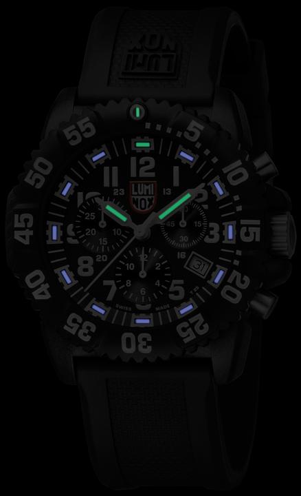 Actual product image Luminox Navy Seal Colormark 3080 (Chronograph, Analogue wristwatch, Diving watch, Swiss made, 44 mm)