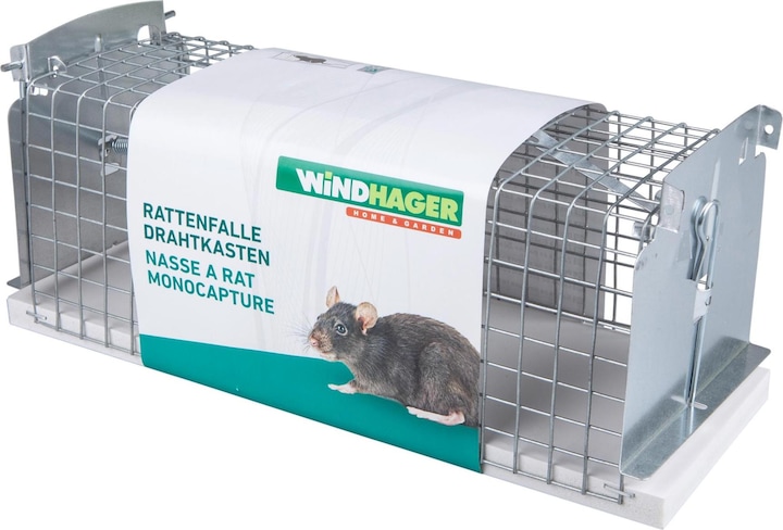 Actual product image Windhager Wire box rat trap 29.5x10.5x12.5cm