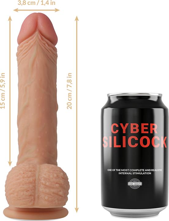 Produktbild Cyber Silicock STRAP-ON FREEMAN FLÃoeSSIGE SILIKON MIT 3 RINGEN GRATIS 20 CM -O- 3.8 CM