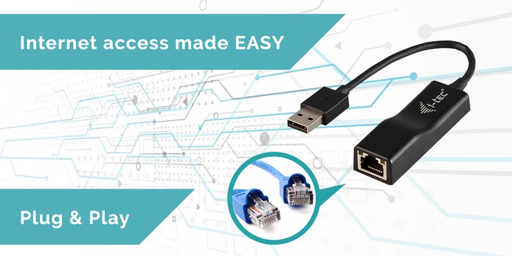 Image du produit i-tec USB 2.0 zu (USB, RJ45 (1x))