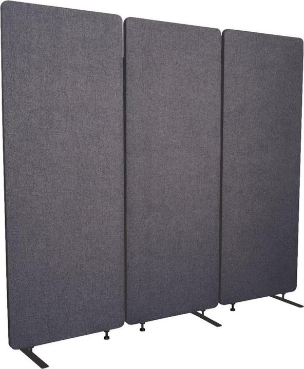 Luxor Acoustic partition wall, dark grey 183.0 x 168.0 cm