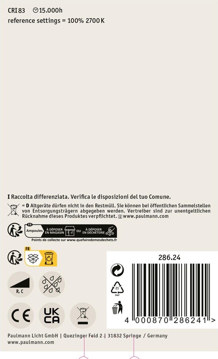Produktbild Paulmann Globe (E27, 6 W, 470 lm, 1 x, G)