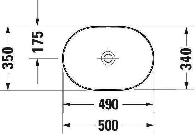 Image du produit Duravit Vasque à poser LUV o ÜL HLB 500x350mm o HL gris satiné (Éviers à poser, 35 cm, 50 cm)