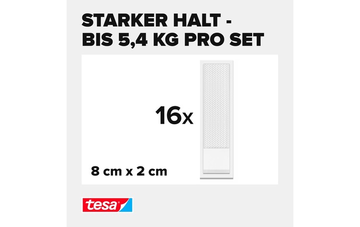 Immagine prodotto tesa Tappetini adesivi in velcro Powerstrips (5.40 kg)