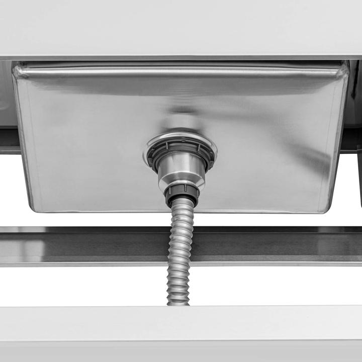 Image du produit Royal Catering Plonge inox - 2 éviers - inox - 180 x 60 x 97 cm -