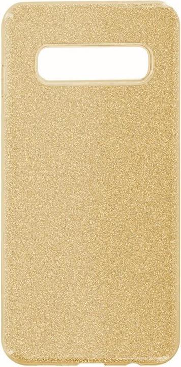 Actual product image OEM Silicon Case Glittery for Samsung Galaxy S10 gold (Samsung Galaxy S10)
