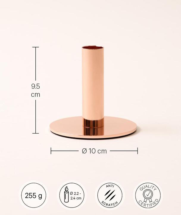 Immagine prodotto Esmée Portacandele per candele a colonna in rosé, H 9,5 cm x Ø 10 cm