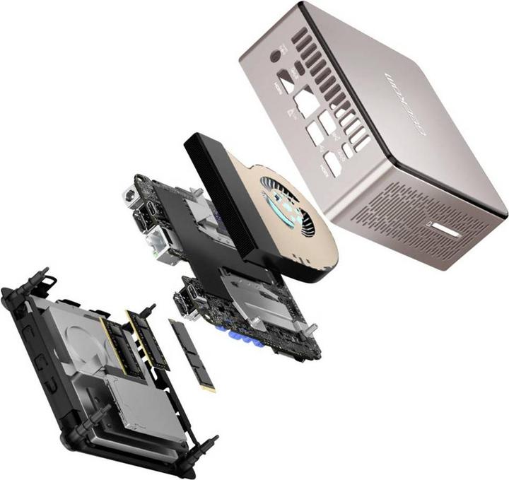 Actual product image Geekom Mini-PC with AMD Ryzen 5 Processor (512 GB, 16 GB, AMD Ryzen 5 7430U, AMD Radeon Graphics)