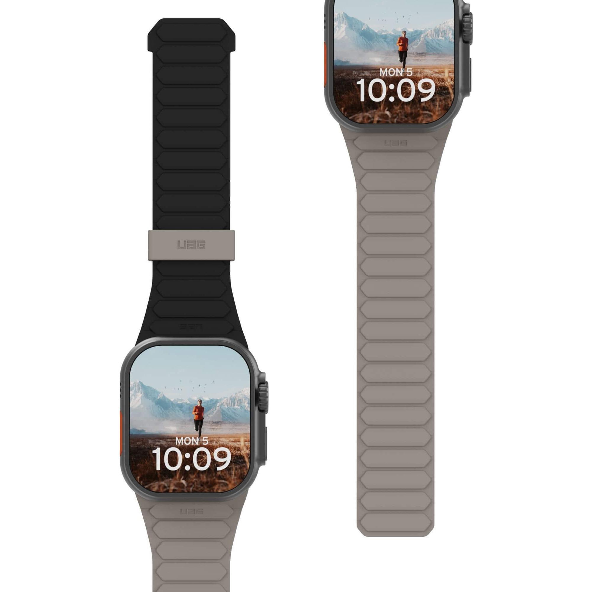 UAG Pathfinder Strap (Silikon, Apple Watch), Uhrenarmband, Schwarz