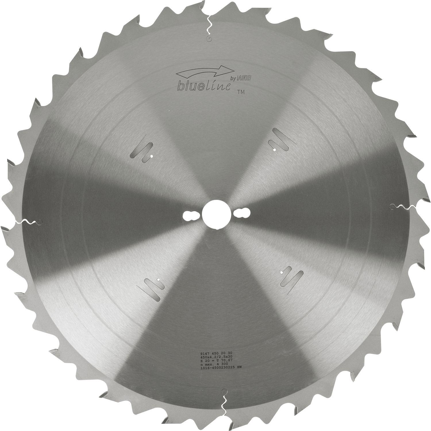 Ake, Sägeblatt, Kreissägeblatt HW ø 450 x 2,5 x 30 mm Z20 Wechselzahn (WZ/SPD) positiv