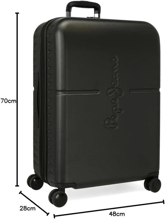 Actual product image Pepe Jeans Medium Suitcase with Expandable Capacity, TSA Lock, and Multi-Directional Wheels (79 l)
