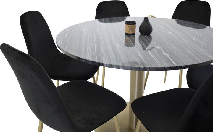 Produktbild Ebuy24 Essgruppe Estelle 9 (7-teilig) (Marmor)