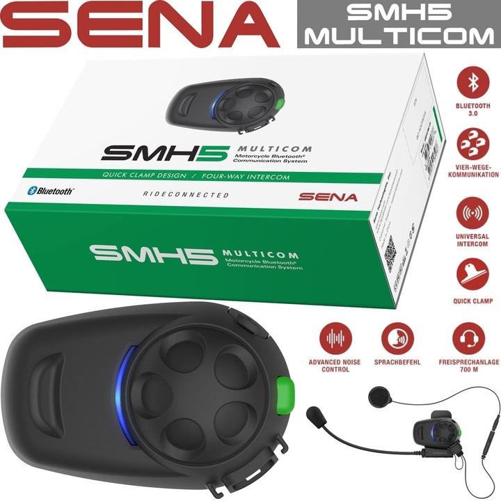 Productafbeelding Sena SMH5 Multicom Bluetooth Headset met Quick-Clip bevestiging (Set van 1)