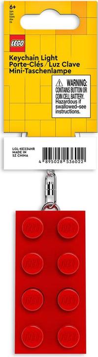Produktbild Euromic LEGO Taschenlampe 2x4 Stein rot Schlüsselanhänger