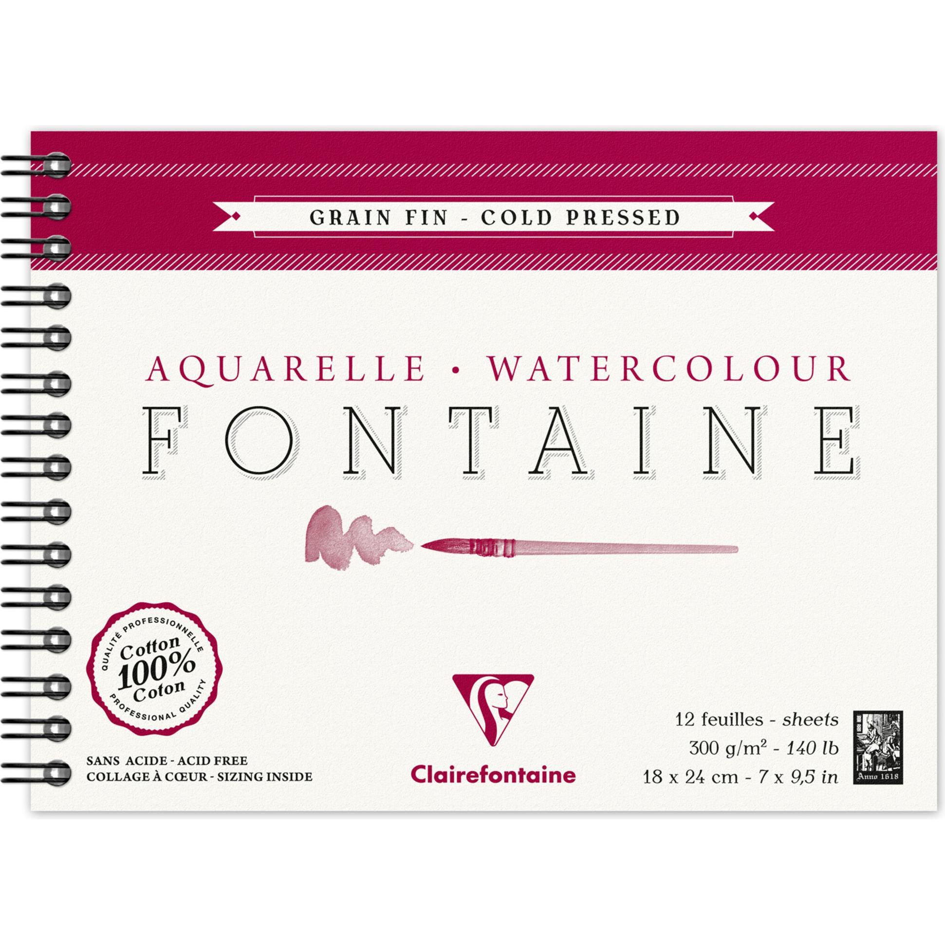 Clairefontaine, Bastelpapier, Feuchte Techniken (300 g/m², 12 x)