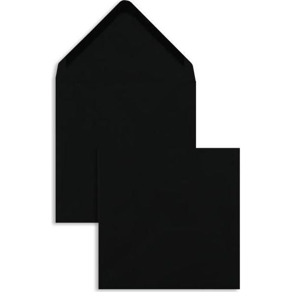 Thumbnail - Blanke, Briefumschlag, Briefumschläge 155x155mm 100g/qm gummiert VE=100 Stück schwarz (100 x)