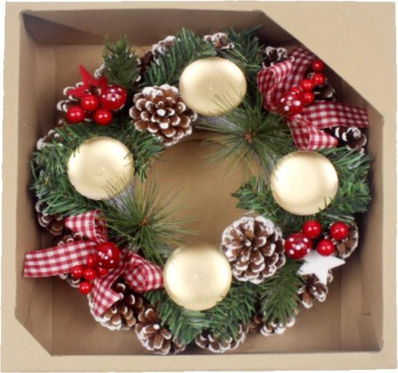 Produktbild GuGus Weihnachtskranz dekoriert