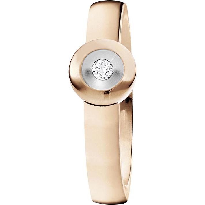 Xen, Ring, Brillantring mit 0,04 ct TW/SI - rosè vergoldet, (54)