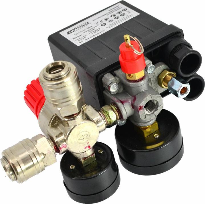 Actual product image AW Tools AWTOOLS COMPRESSOR PRESSURE SWITCH 230V 2 INPUT 1/4"