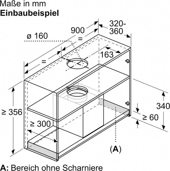 Actual product image Bosch Hausgeräte DBB97AM60 (Substructure hood)