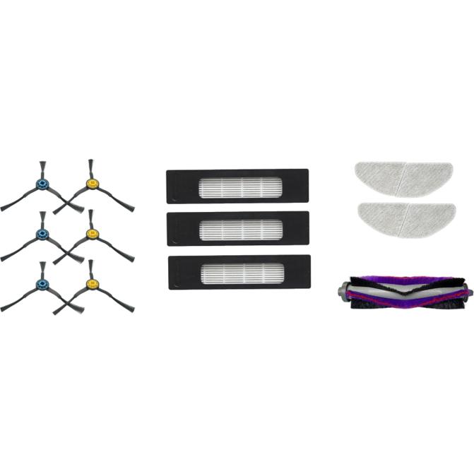 Midea Spare Parts Kit: 6x Side Brush, 1x Main Brush, 3x HEPA Filter, 2x Mopping Cloth for M7Pro/S8+, Staubsauger Roboter...
