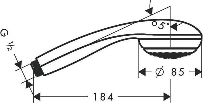 Produktbild hansgrohe HG Handbrause CROMETTA 85 DN 15 Green Strahlartormalstrahl chrom (1 Strahlarten, 17 l/min)