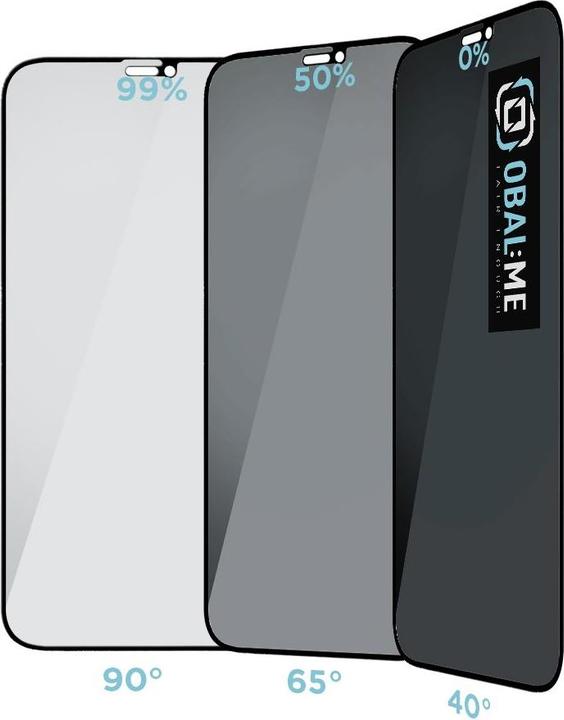 Actual product image Obal:Me Privacy 5D Glass Screen Protector for Apple iPhone 12 Pro Max Black (1 pcs., Apple iPhone 12 Pro Max)