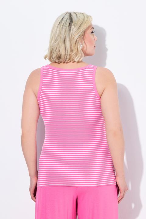 Immagine prodotto Ulla Popken Top a righe dal taglio smanicato con reggiseno integrato e scollo rotondo (58)