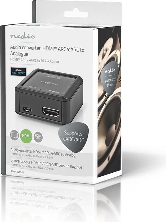 Produktbild Nedis Digital Audio Converter | 1-Weg | Anschlüsse – Eingang: HDMI™ Eingang | Anschlüsse – Ausgang: