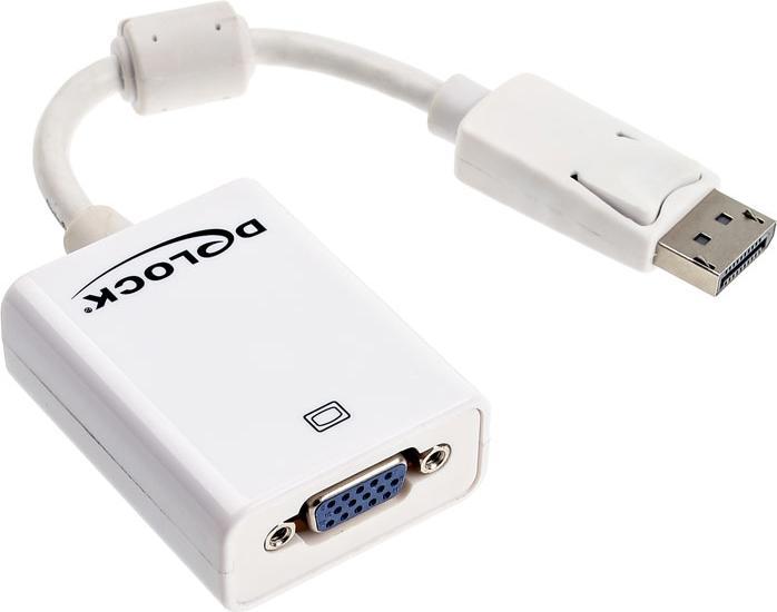 Actual product image Delock Monitor adapter DP to VGA-Bu white (VGA, 16 cm)