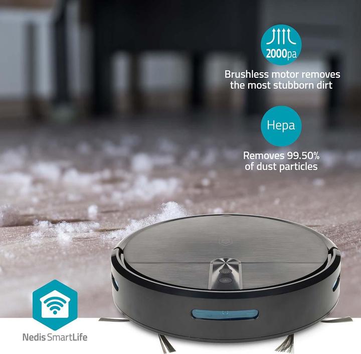 Produktbild Nedis SmartLife Roboter-Staubsauger | Random | Wi-Fi | Kapazität Auffangbehälter: 0.6 l | Automatisc (2000 Pa, Wischtuch)