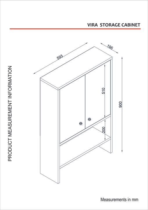 Produktbild Kalune Design Elena (59 x 90 x 19.5 cm)