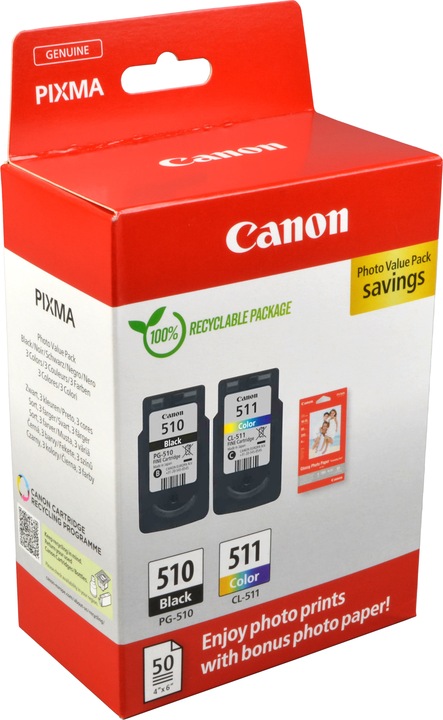 Produktbild Canon PG-510/CL-511 Ink Cartridge PVP (M, BK, C, Y)