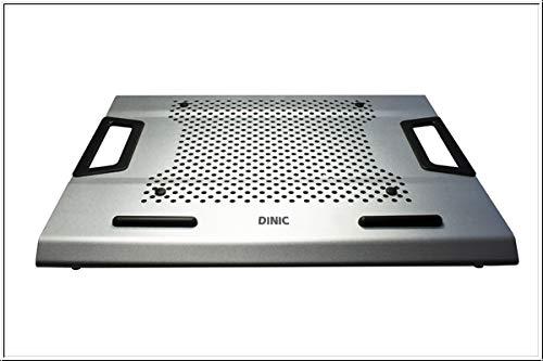 Actual product image Dinic 17-15 inch laptop cooler, bus power, 20cm fan, ergonomic design, anodised aluminium