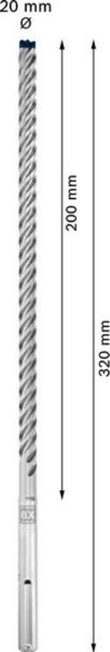 Actual product image Bosch Professional Zubehör EXPERT SDS max-8X hammer drill, 18 x 400 x 540 mm (18 mm)
