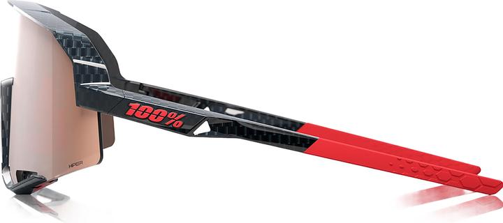 Immagine prodotto 100% Slendale - Fibra di carbonio lucida - HiPPER Crimson-Silver L (Fibra di carbonio lucida, Lente HiPER Crimson-Argento)