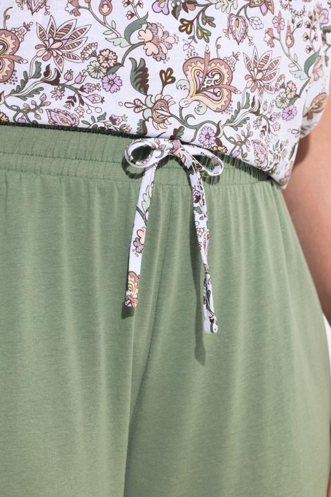 Produktbild Ulla Popken Pyjama, Blüten, V-Ausschnitt, Halbarm, Taschen (50, 52)