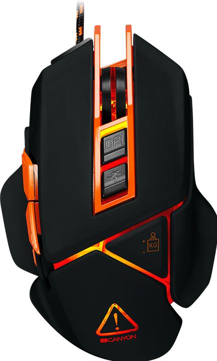 Actual product image Canyon Gaming mouse Hazard GM-6, with backlight, 9 programmable buttons, 6400 DPI (Cable)