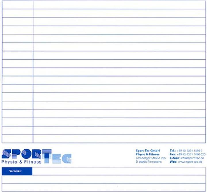 Produktbild Sport-Tec Patienten Karteikarten, 100 Stück, gefaltet auf DIN A5 quer (A5)