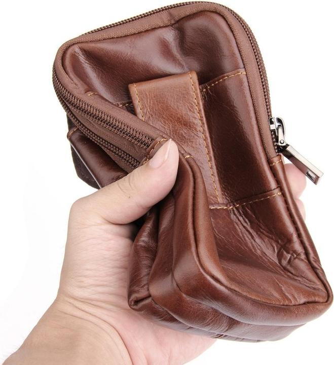 Actual product image Cover-Discount Universal - double zipper belt bag brown