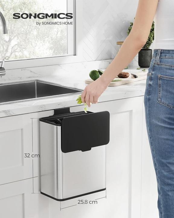 Produktbild Songmics Hängender Küchen-Komposteimer mit Deckel (8 l)