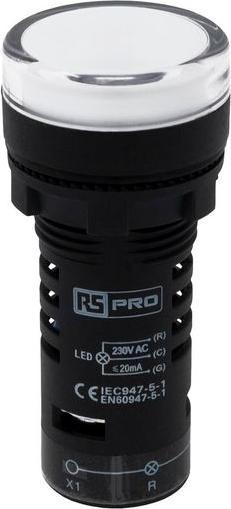 Produktbild RS PRO LED Indicator 22.5mm Red/Green 230Vac