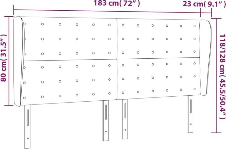 Image du produit vidaXL Kopfteil (183 x 23 x 88 cm)