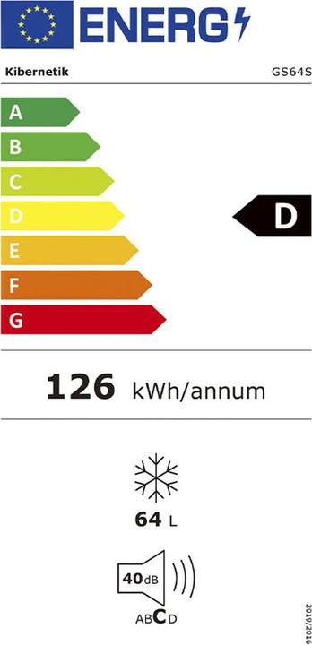 Label énergétique Kibernetik FSP GS64 (Autonome, 64 l)