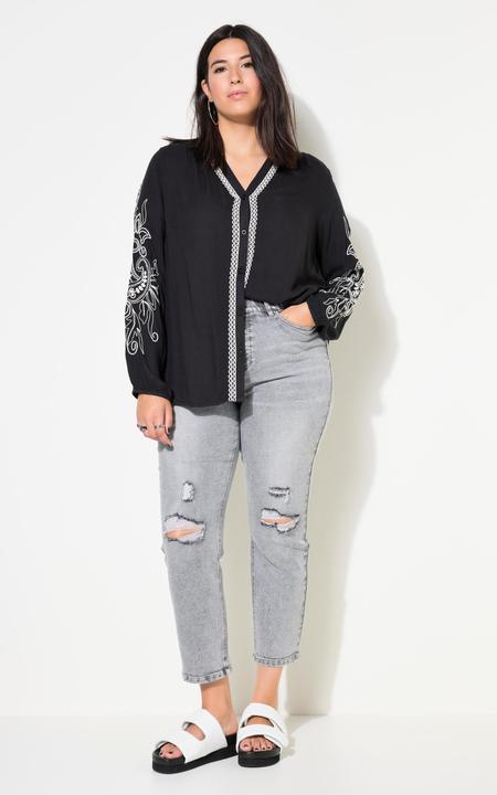 Actual product image Studio Untold Distressed Mom Jeans (42)