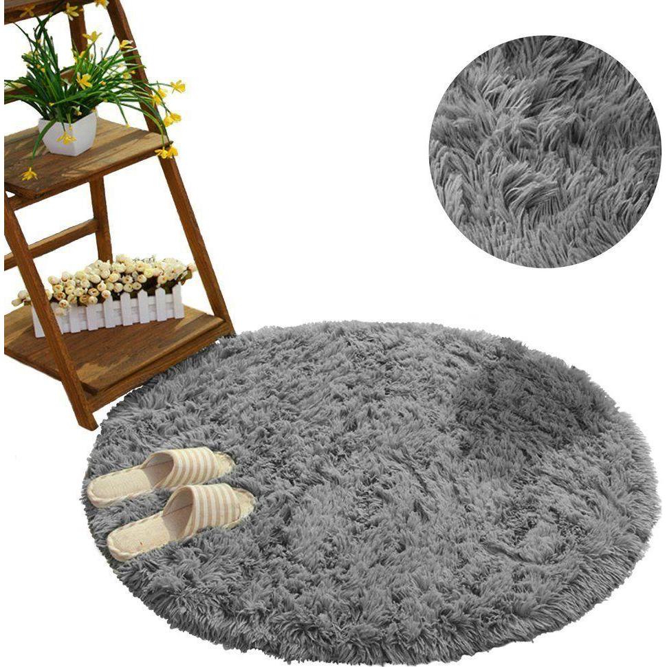 Strado, Teppich, Round carpet Shaggy 100x100 SilverFur (light gray) universal (Ø 100 cm)