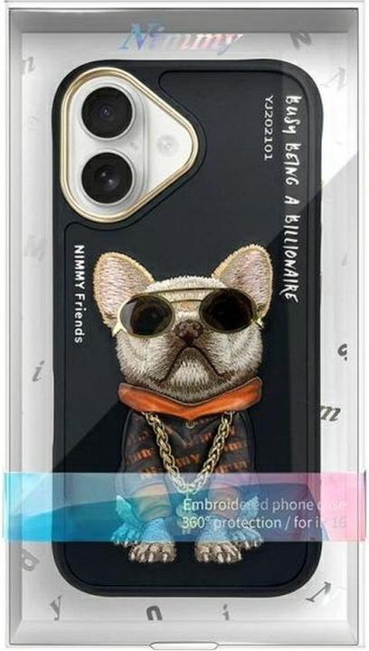 Produktbild Audi Nimmy case iPhone 16 6.1" black Glasses Cool Dog (Apple iPhone 16)