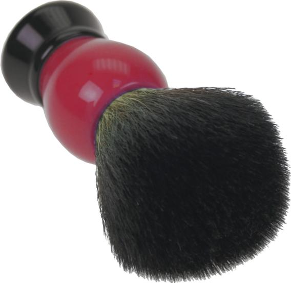 Produktbild Rasierpinsel, Synthetik-Haar, Rot/Schwarz, Ø 24mm in Geschenkkarton